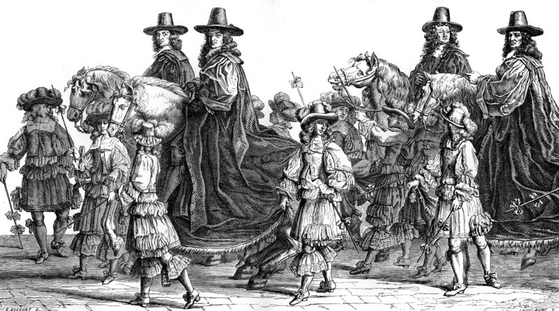 Procession of magistrates, Paris, 17th century (1882-1884).Artist: J Guillaume