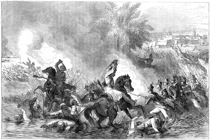 The sortie of the garrison of Jalalabad, Afghanistan, 1842. Artist: Unknown