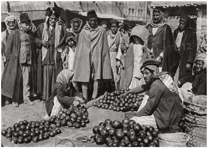 Fruit market in Baghdad, Iraq, 1925. Artist: A Kerim