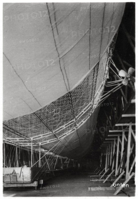 Airship LZ1 'Graf Zeppelin' under construction, 1899 (1933). Artist: Unknown