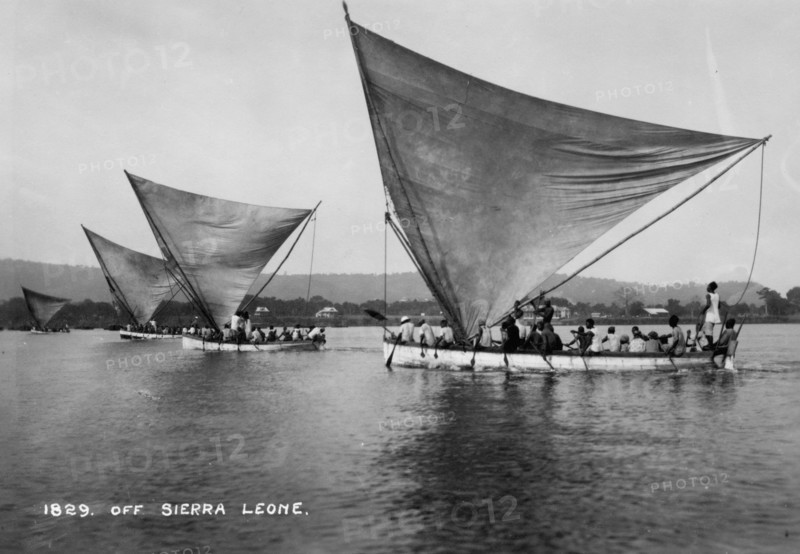 Sailing boats, Sierra Leone, 20th century. Artist: Unknown