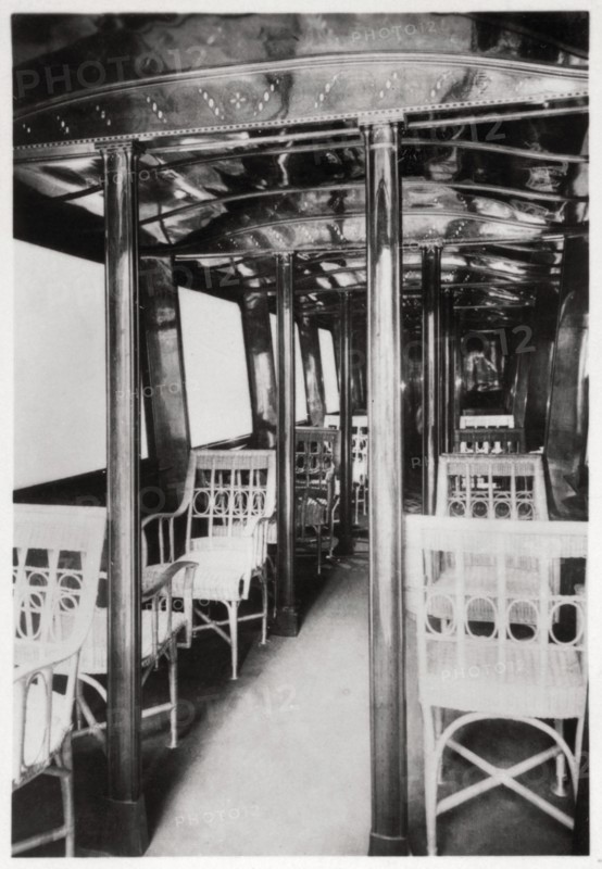 Passenger cabin of Zeppelin LZ7 'Deutschland I', 1909 (1933). Artist: Unknown