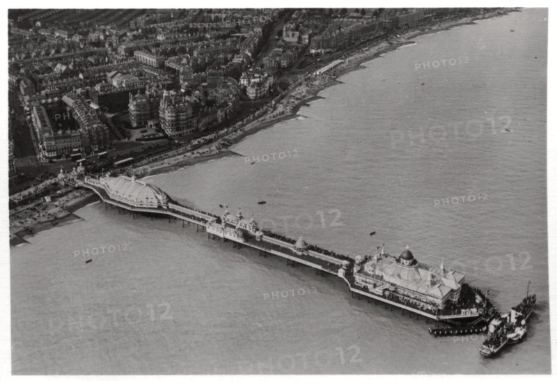 Aerial view of Eastbourne, Sussex, from a Zeppelin, 1931 (1933). Artist: Unknown