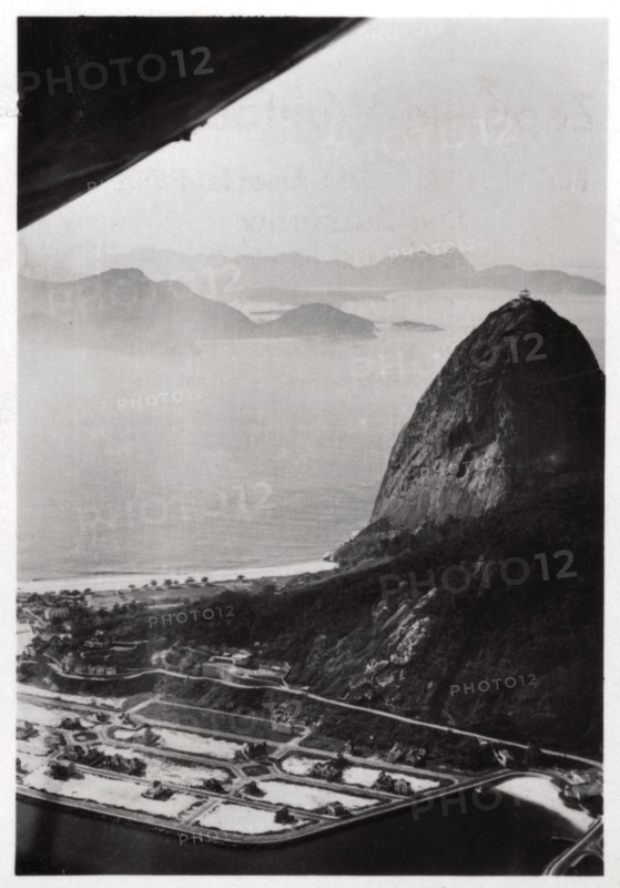 Aerial view of Sugarloaf Mountain, Rio de Janeiro, Brazil, from a Zeppelin, 1930 (1933). Artist: Unknown