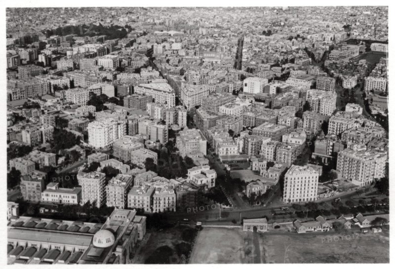Aerial view of New Cairo, Egypt, from a Zeppelin, 1931 (1933). Artist: Unknown