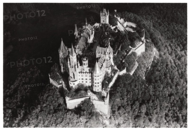 Aerial view of Hohenzollern Castle, Baden-Wurttemberg, Germany, from a Zeppelin, c1931 (1933). Artist: Unknown