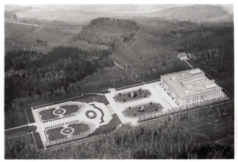 Aerial view of the Herrenchiemsee Palace, Bavaria, Germany, from a Zeppelin, c1931 (1933). Artist: Unknown