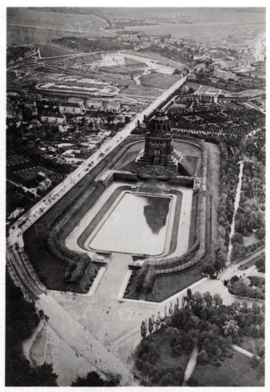 Aerial view of Volkerschlachtdenkmal, Leipzig, Germany, from a Zeppelin, c1931 (1933). Artist: Unknown