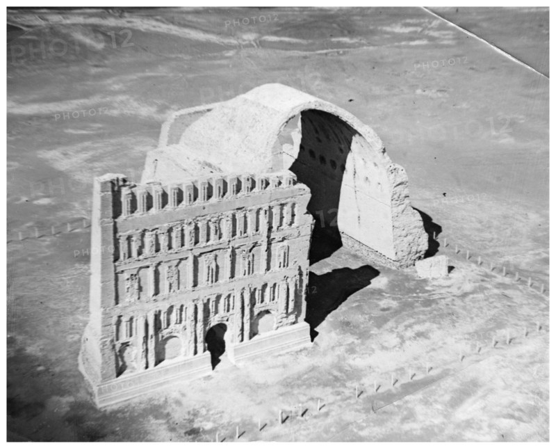 The Taq-i Kisra from the air, Ctesiphon, Iraq, 1926. Artist: Unknown