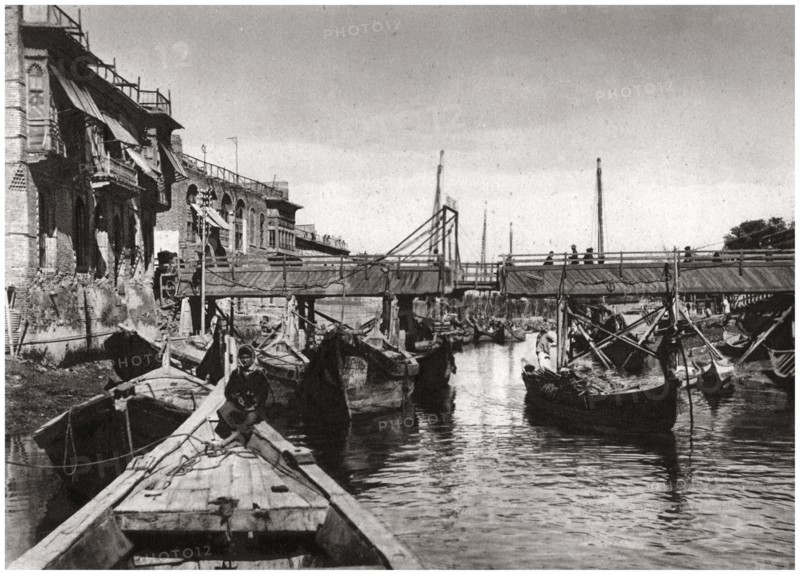 The Whiteley Bridge, Ashar Creek, Basra, Iraq, 1925. Artist: A Kerim