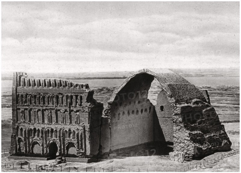 The Taq-i Kisra from the air, Ctesiphon, Iraq, 1925. Artist: A Kerim