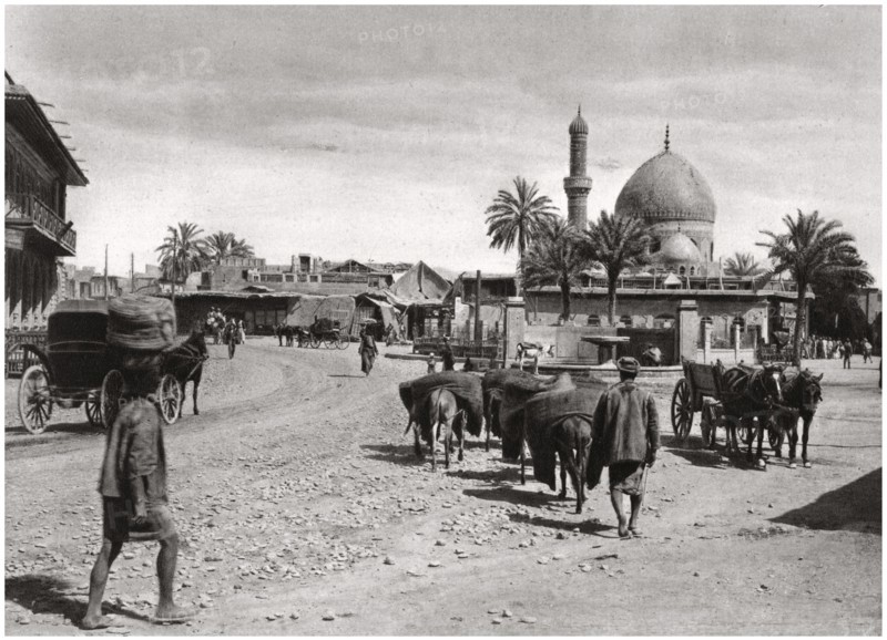 View of a street from the North Gate, Baghdad, Iraq, 1925.Artist: A Kerim