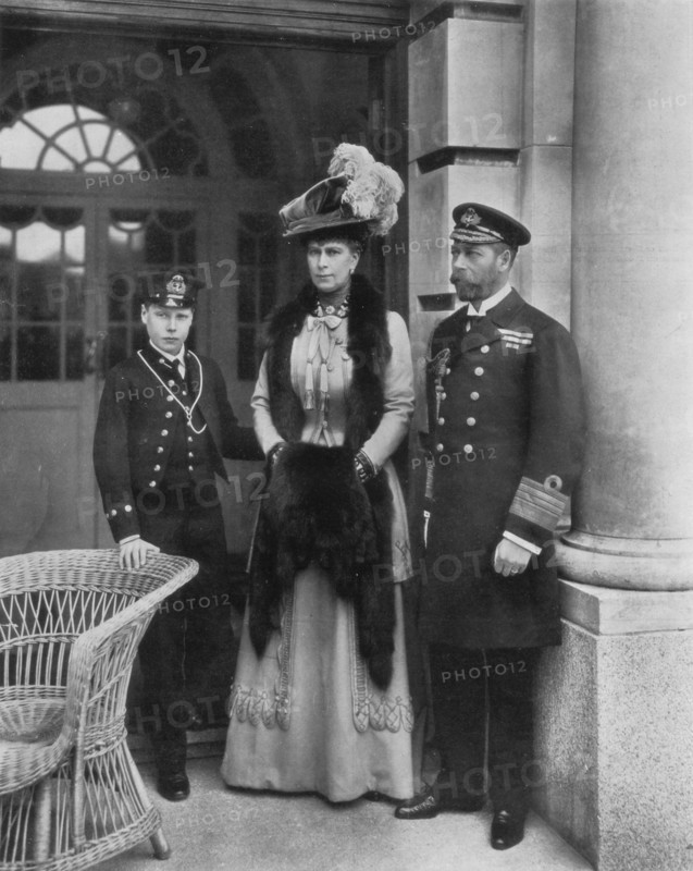 'Our Sailor King, His Consort, and the Sailor Heir to the Throne', 1910.Artist: Dinham