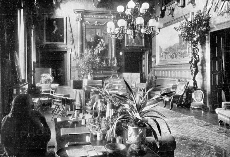 A salon, Sandringham House, Norfolk, 1910. Artist: Unknown