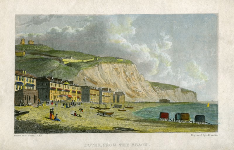 'Dover, from the Beach', 19th century.Artist: Francis