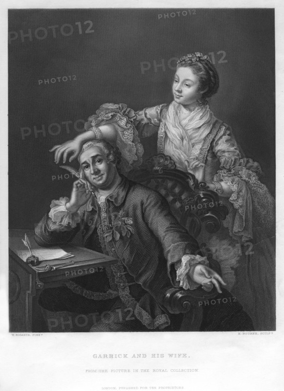 'Garrick and his Wife', 1757 (19th century).Artist: H Bourne