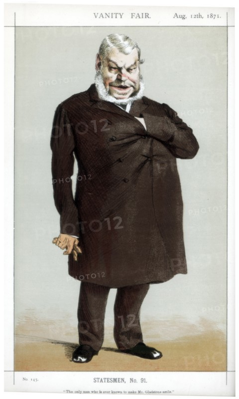 'The only man who is ever known to make Mr Gladstone smile', 1871. Artist: Coide