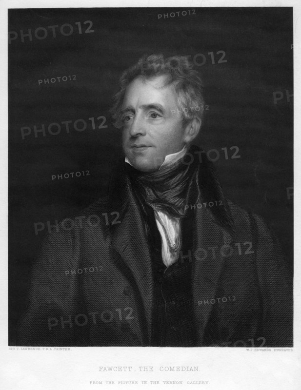 'Fawcett, the Comedian', 1828 (19th century). Artist: WJ Edwards