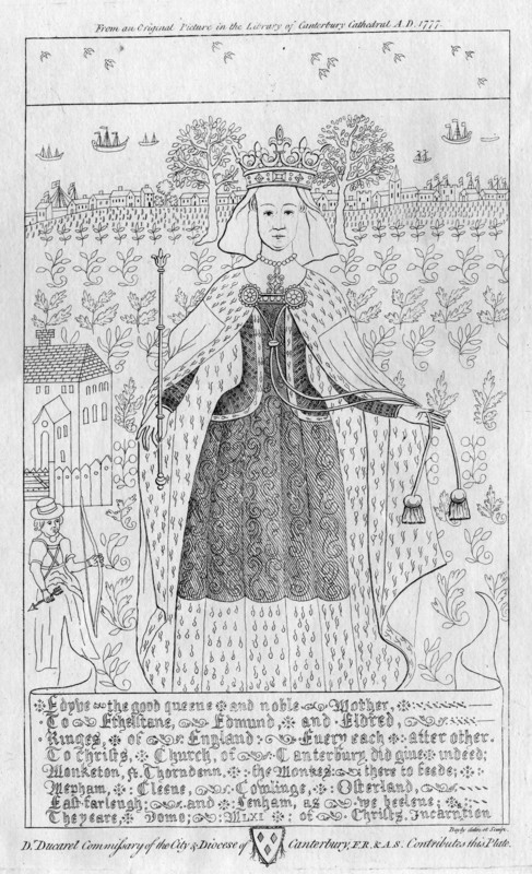 Eadgifu, Queen of England, (1777). Artist: Bayby