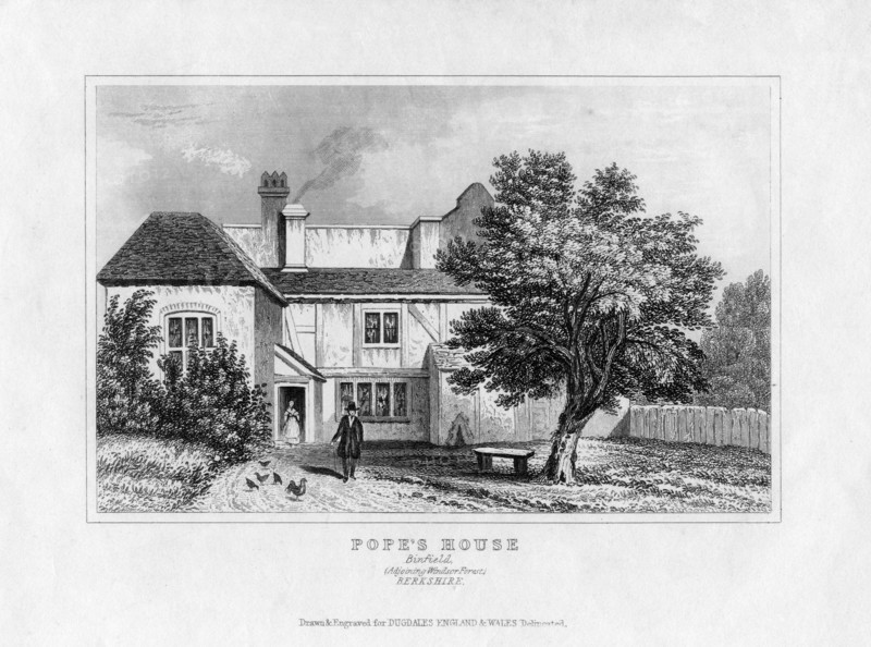 Alexander Pope's House, Binfield, Berkshire, mid 19th century. Artist: Unknown