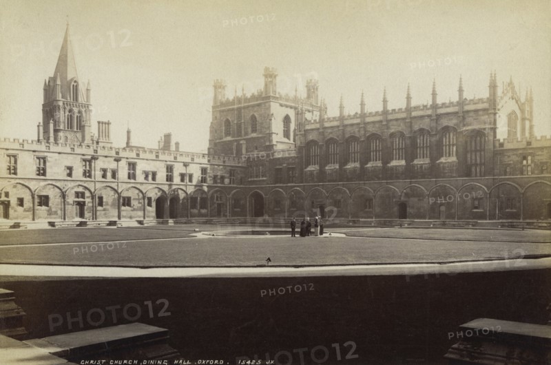 Dining hall, Christ Church College, Oxford, Oxfordshire, late 19th or early 20th century. Artist: Unknown