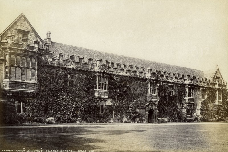 Garden front, St John's College, Oxford, Oxfordshire, late 19th or early 20th century. Artist: Unknown