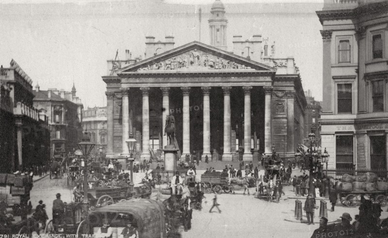 The Royal Exchange, London, late 19th or early 20th century. Artist: Unknown