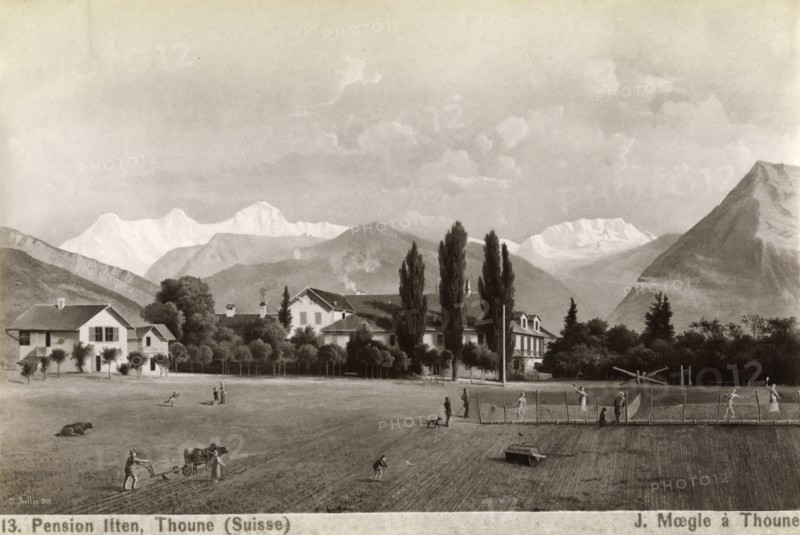 Pension Liten, Thun, Switzerland, 1885.  Artist: J Moegle