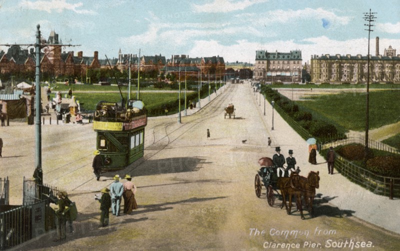 The Common from Clarence Pier, Southsea, Hampshire, c1904. Artist: Unknown
