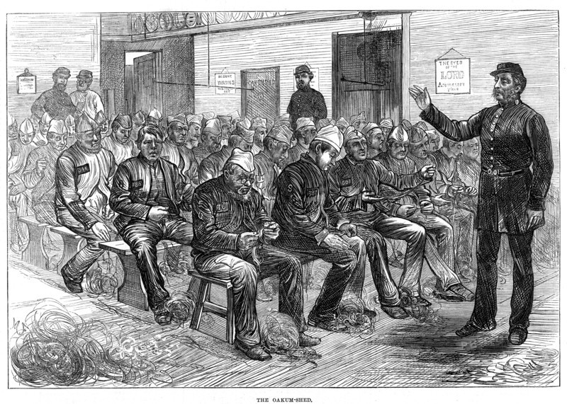 The oakum-shed, Clerkenwell Prison, London, 1874. Artist: Unknown