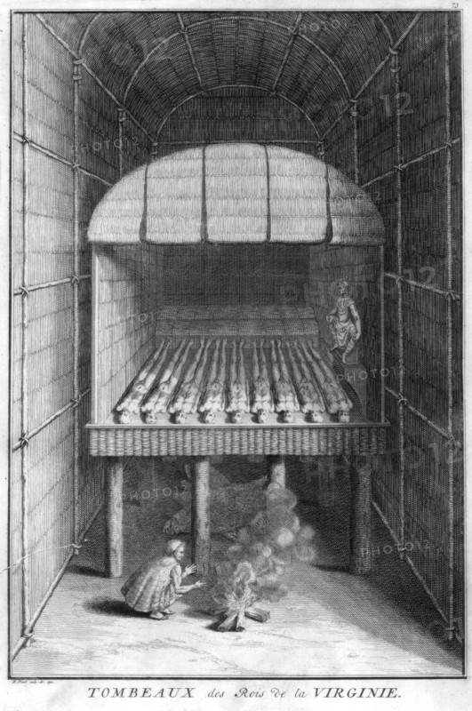 Tombs of the Virginian kings, c1734. Artist: Bernard Picart