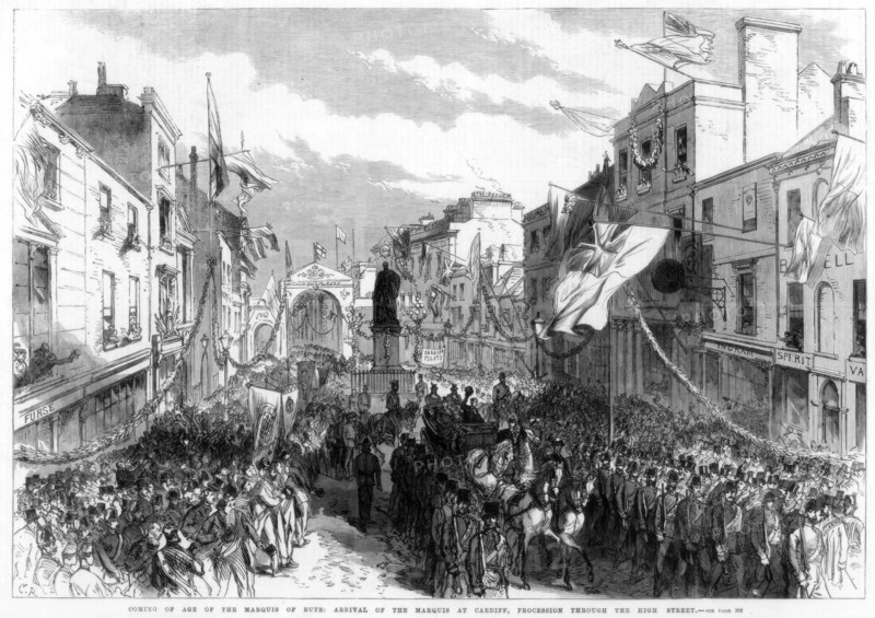 Coming of age of the Marquess of Bute, Cardiff, Wales, 1868. Artist: Unknown