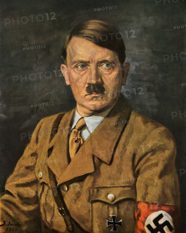 Portrait of Adolf Hitler, 1933.Artist: B von Jacobs