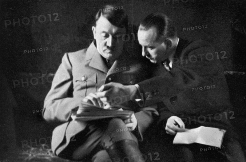 'Dr Dietrich submits press reports to the Führer', 1936. Artist: Unknown