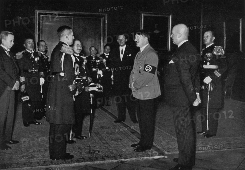 Adolf Hitler meeting a Japanese naval delegation, 1934. Artist: Unknown