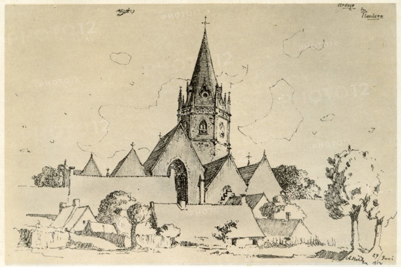 'Ardoye in Flanders', summer 1917. Artist: Adolf Hitler