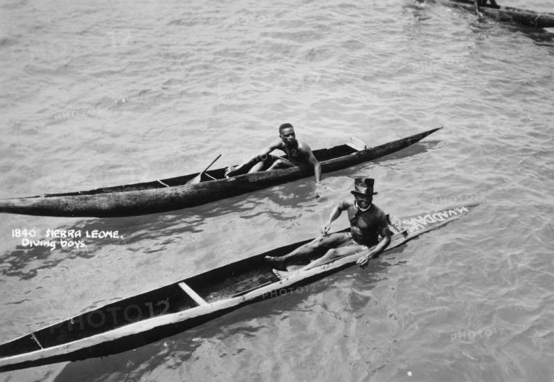 Diving boys, Sierra Leone, 20th century. Artist: Unknown