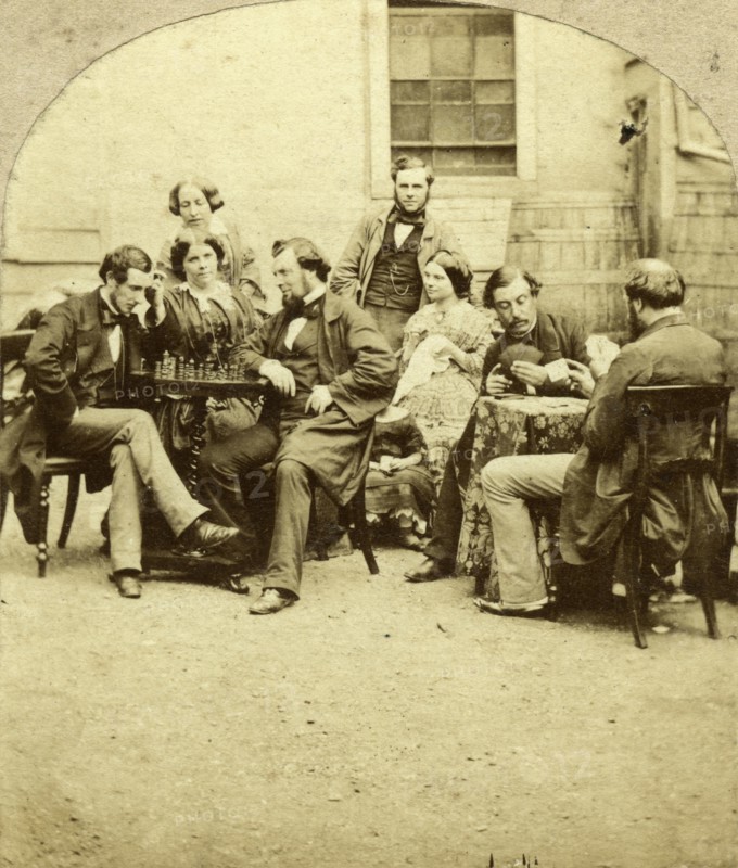 'Chess and Cards', c1850s. Artist: Unknown