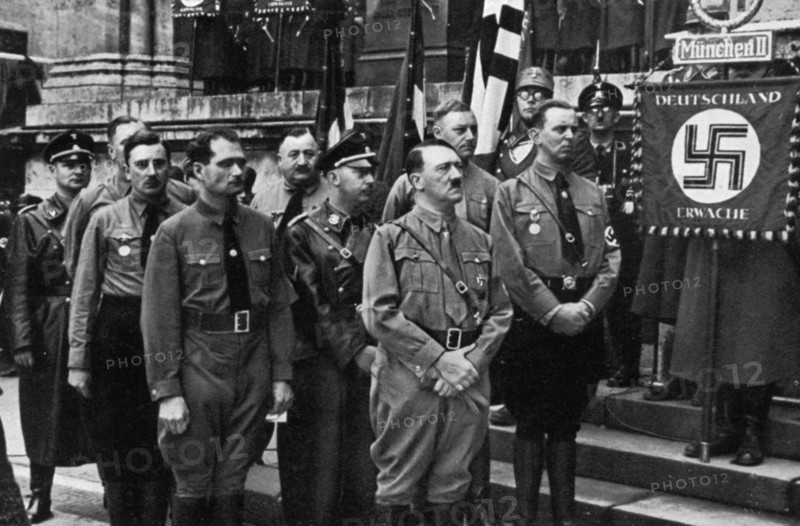 Nazi leaders at the Feldherrnhalle, Munich, Germany, 9 November 1934. Artist: Unknown