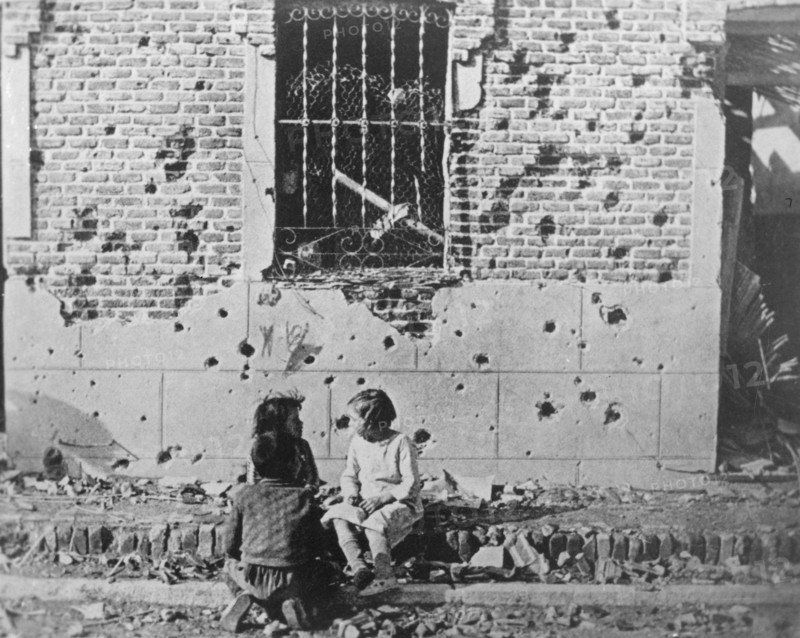 Homeless children, Barcelona, Catalonia, Spain, Spanish Civil War, c1936-c1939. Artist: Unknown
