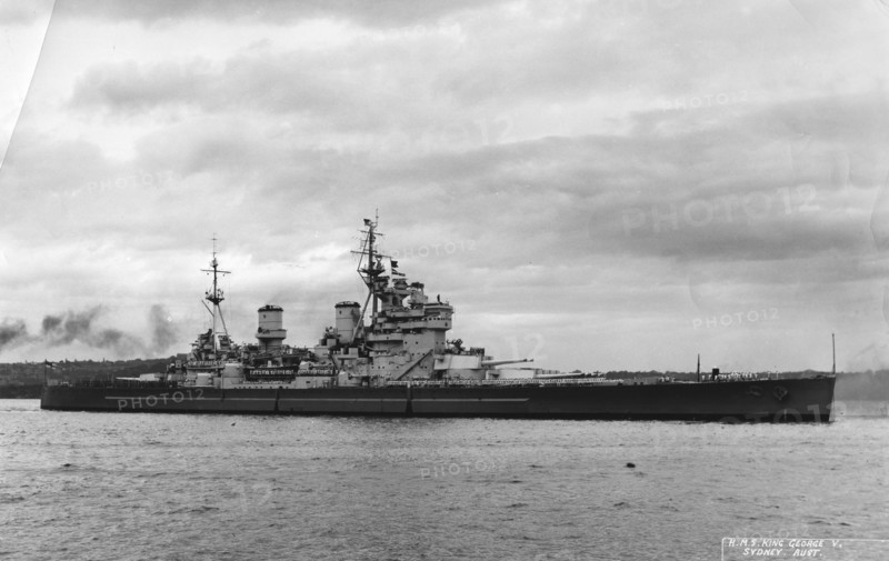 British battleship HMS 'King George V', Sydney, Australia, 1945. Artist: Unknown
