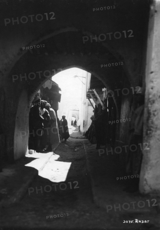 View through an archway, Rabat, Morocco, c1920s-c1930s(?). Artist: Unknown