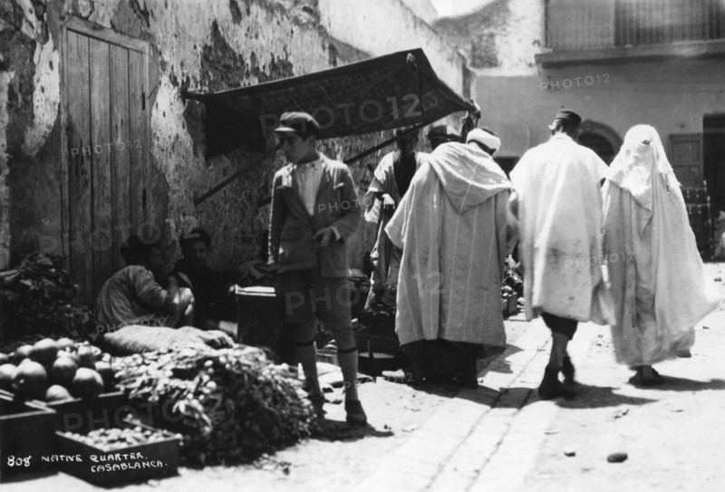 Street scene, Casablanca, Morocco, c1920s-c1930s(?). Artist: Unknown