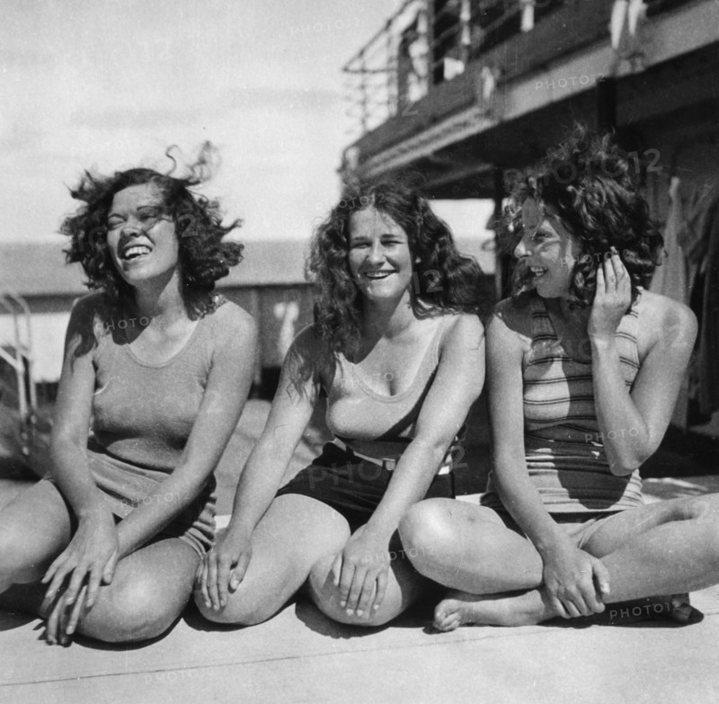 Three passengers on a Cunard Line cruise to the West Indies, January-March 1931. Artist: Unknown