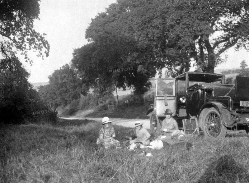 Roadside picnic, c1920s-c1930s(?). Artist: Unknown