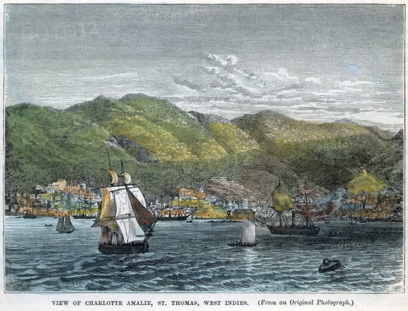 'View of Charlotte Amalie, St Thomas, West Indies', c1880. Artist: Unknown