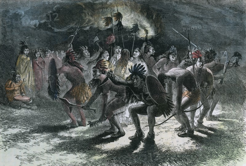 Native American scalp dance, c1875. Artist: Unknown