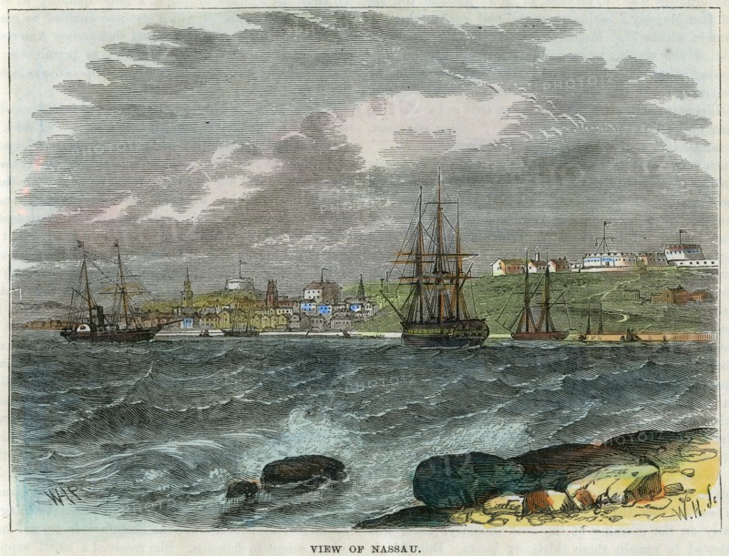 'View of Nassau', Bahamas, c1880. Artist: Unknown