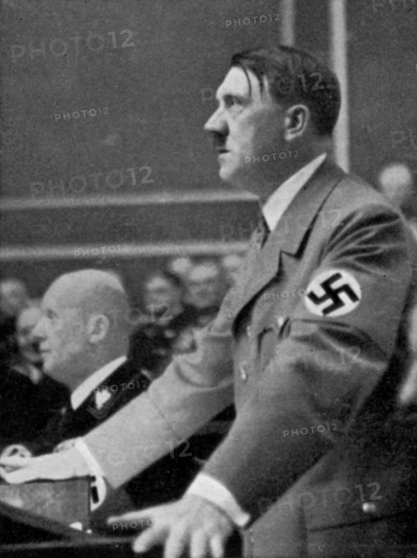 Adolf Hitler addresses the Reichstag, Berlin, Germany, 18 March 1938. Artist: Unknown