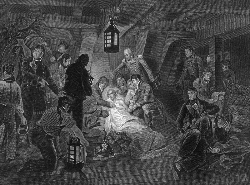 The death of Admiral Lord Nelson, 1805 (c1857). Artist: J Rogers